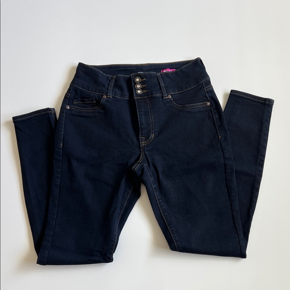 Elegant High Rise Dark Blue Women's Jeans